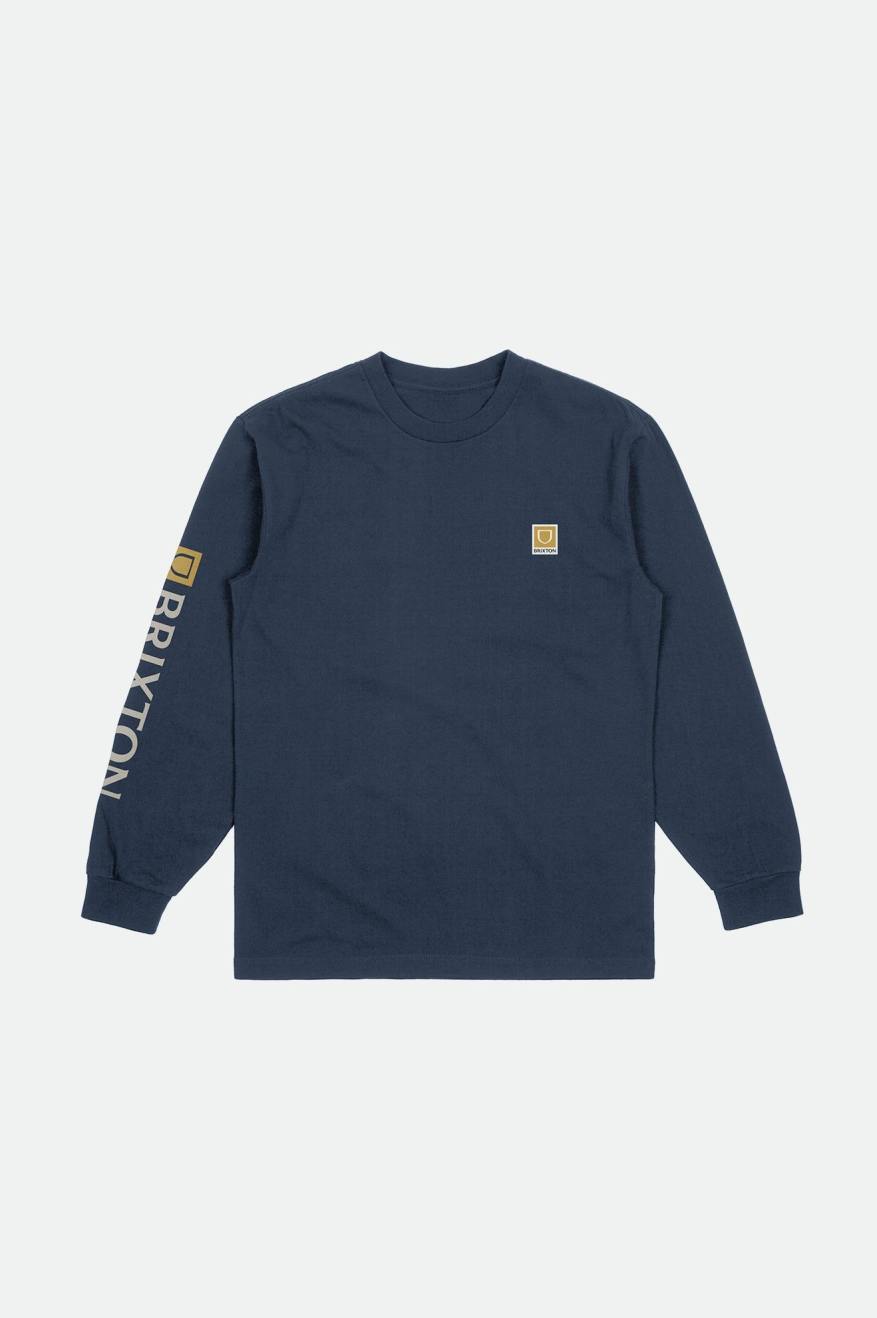 Brixton Beta II L/S Standard トップス メンズ 青 | DPVIJ0875