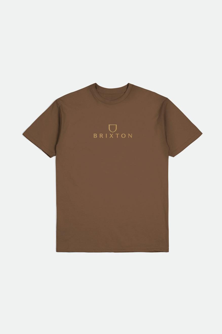 Brixton Alpha Thread S/S Standard トップス メンズ ブラウン | UNMYE5720