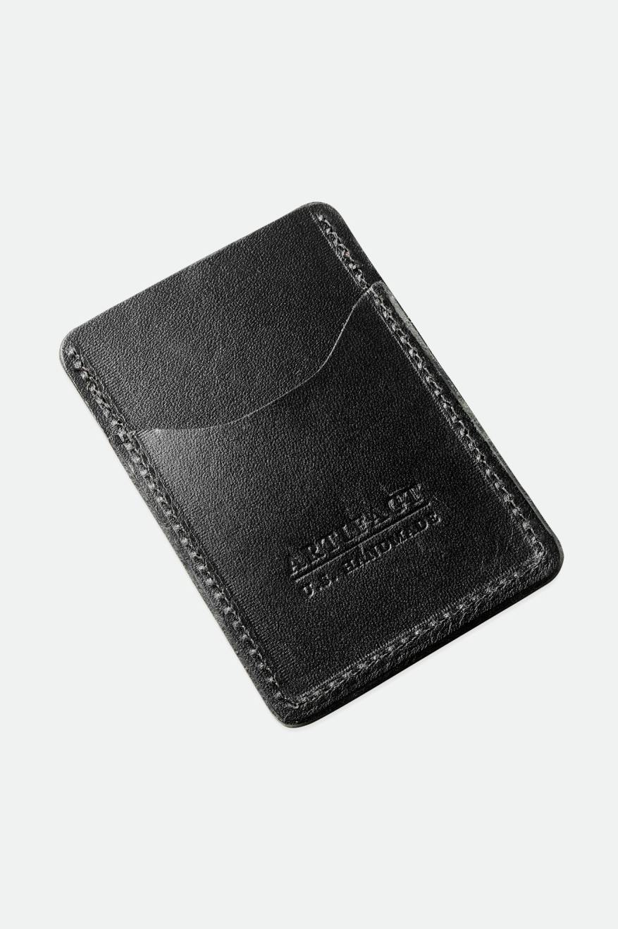 Brixton Artifact レザー Card Holder Wallet アクセサリー ユニセックす 黒 | VBTKO3859