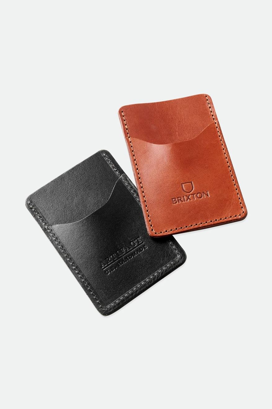 Brixton Artifact レザー Card Holder Wallet アクセサリー ユニセックす 黒 | VBTKO3859