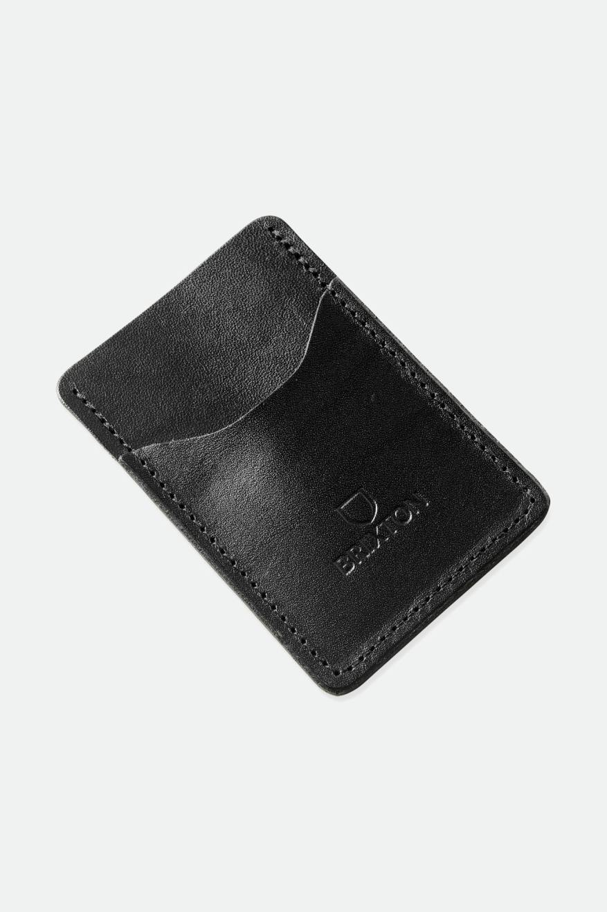 Brixton Artifact レザー Card Holder Wallet アクセサリー ユニセックす 黒 | VBTKO3859