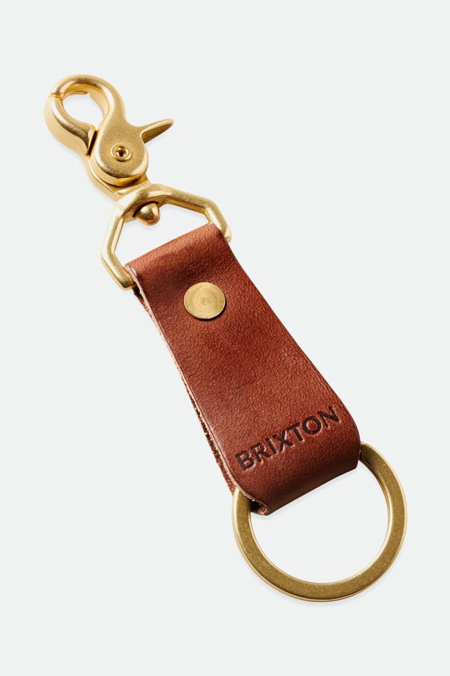 Brixton Artifact レザー Key Clip アクセサリー ユニセックす ブラウン | RJKQF7285