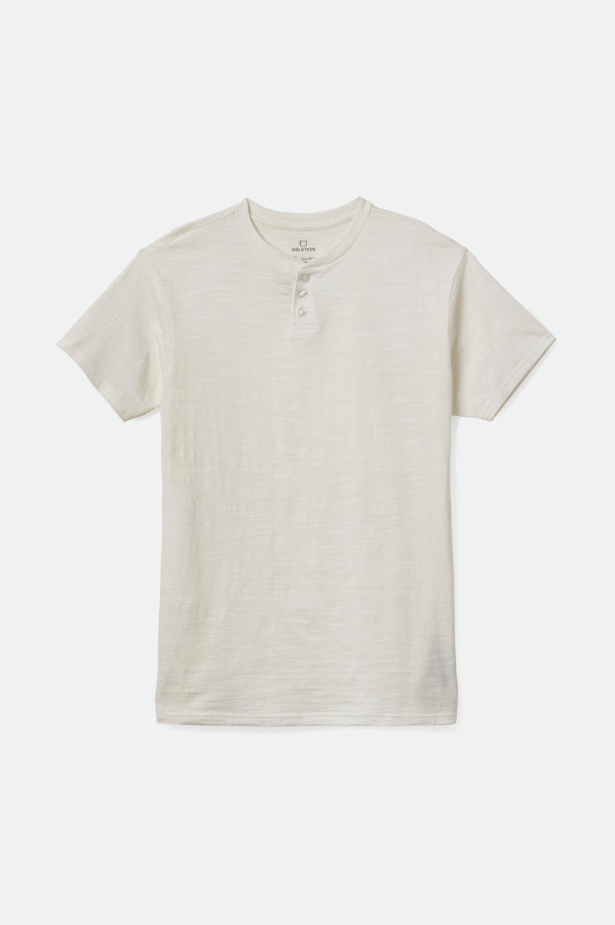 Brixton Basic Slub S/S Henley トップス メンズ 白 | CRHQW5937