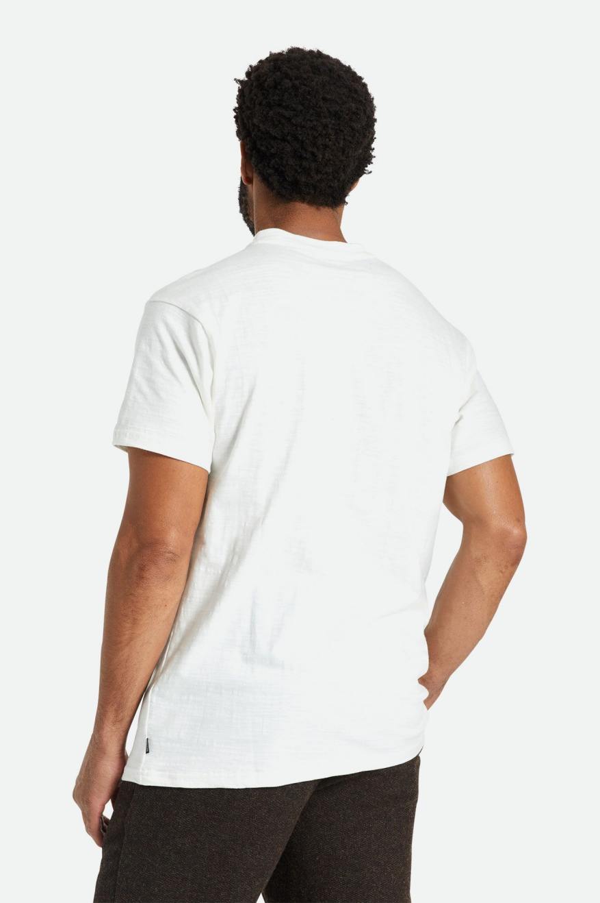 Brixton Basic Slub S/S Henley ニットウェア メンズ 白 | ZIHUT1762