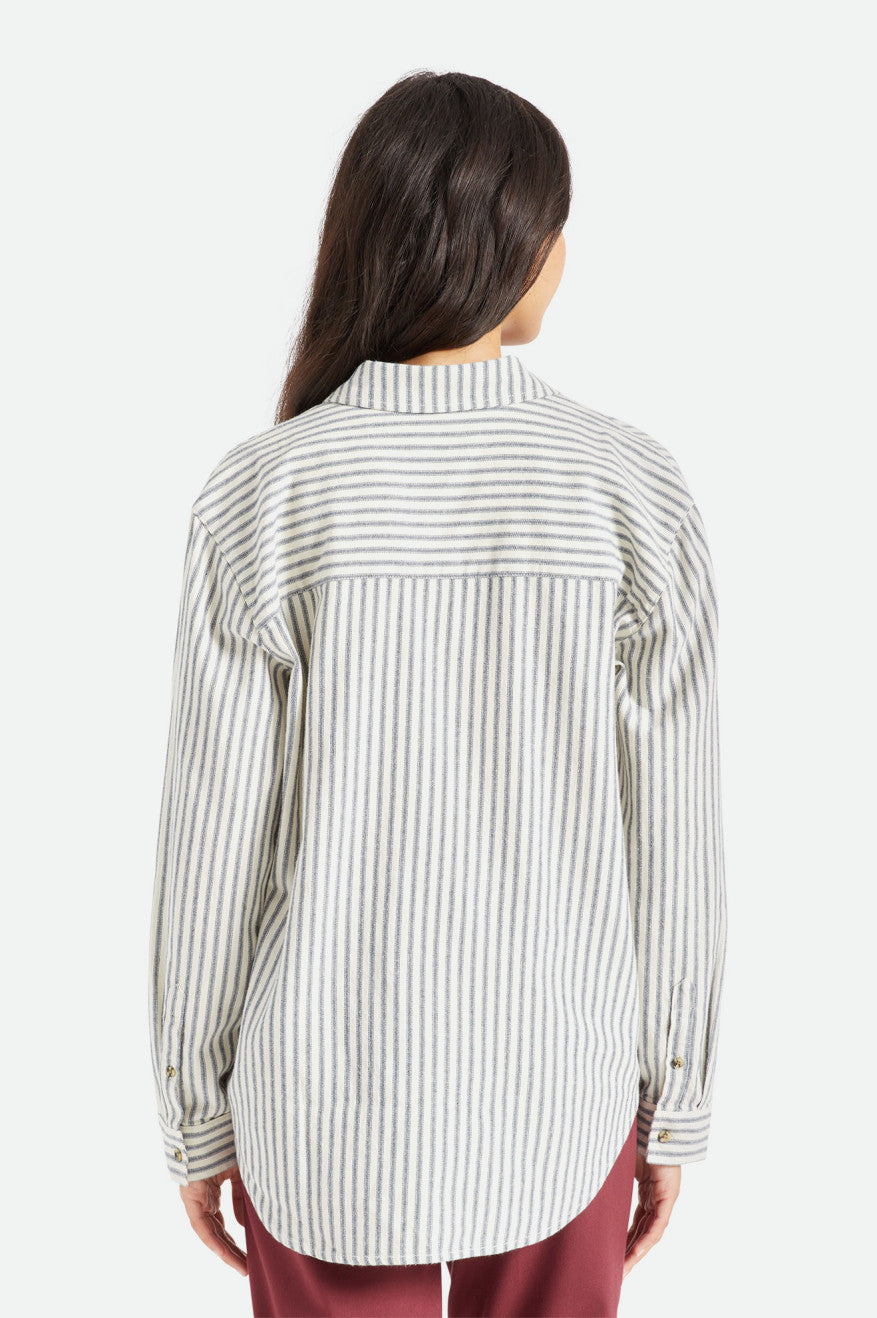 Brixton Bowery Boyfriend L/S トップス レディース Stripes | LVNAO4890