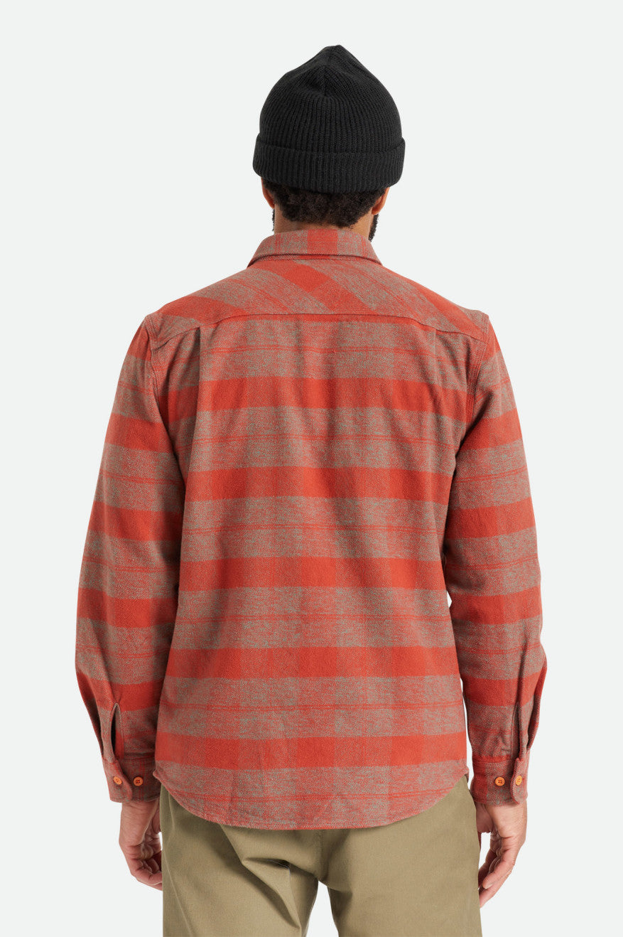 Brixton Bowery Heavy Weight L/S ウーブントップス メンズ 赤 | QGTSE4129