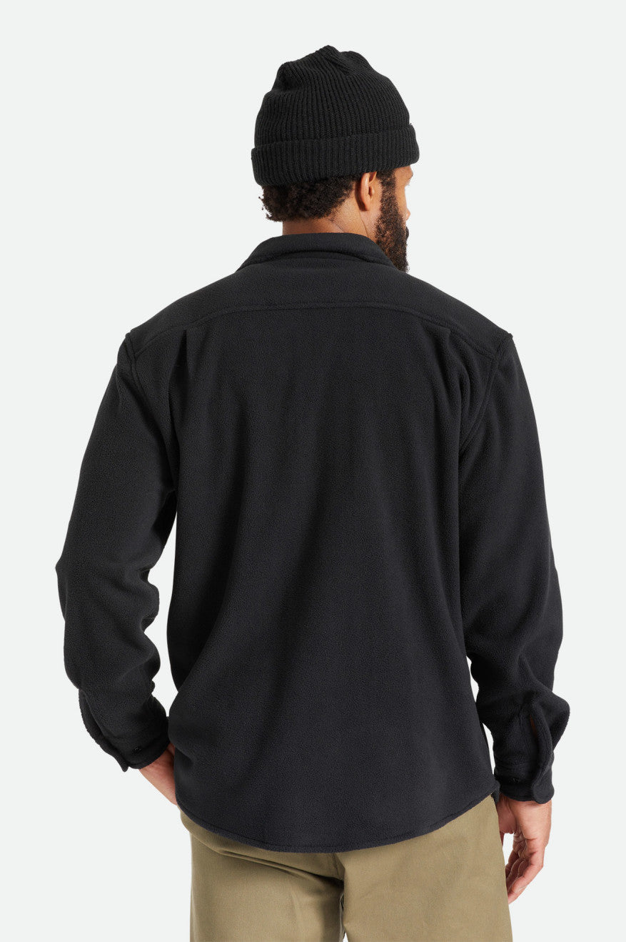 Brixton Bowery L/S Arctic Stretch Fleece ウーブントップス メンズ 黒 | CYEGM0251