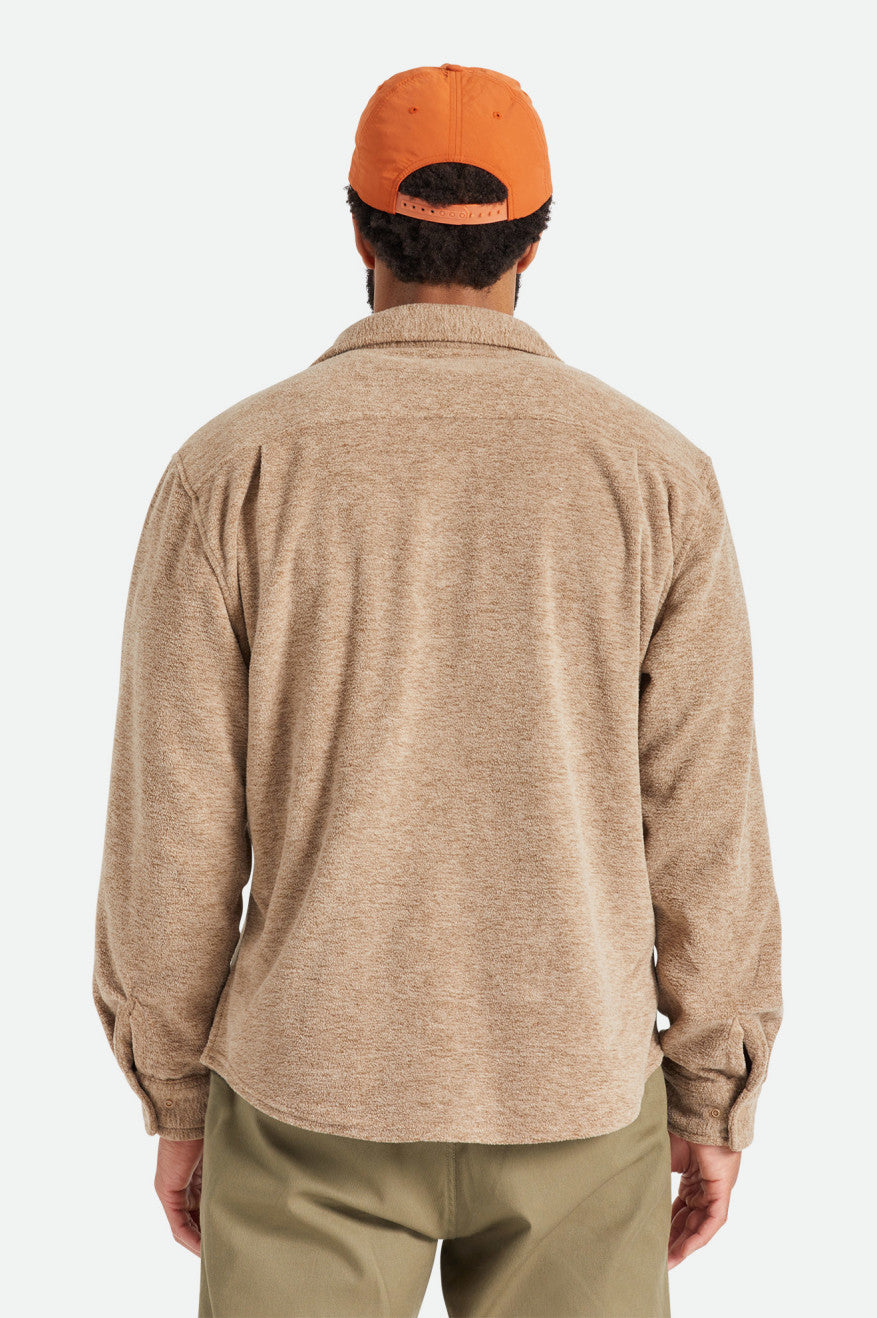 Brixton Bowery L/S Arctic Stretch Fleece フランネルトップス メンズ ベージュ | NIVJH8679