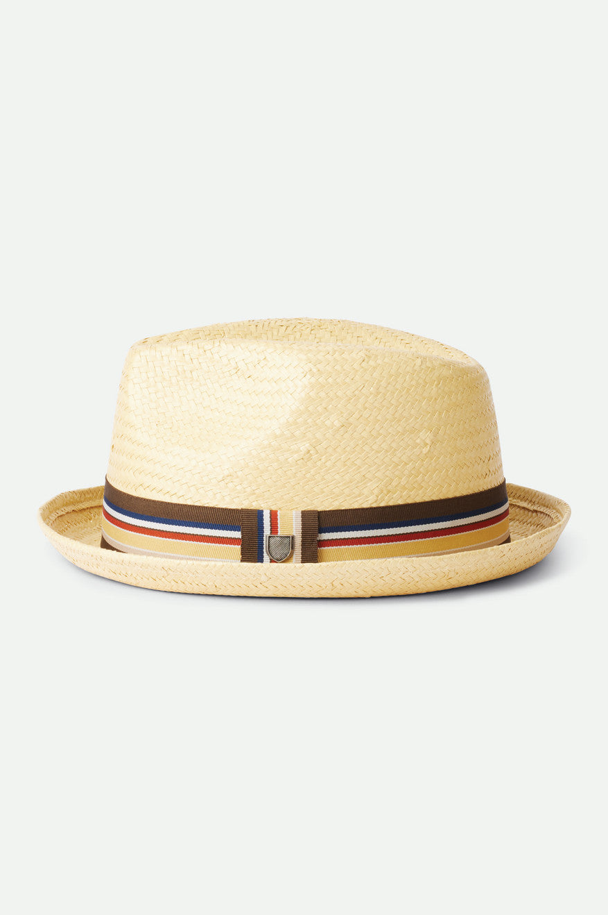 Brixton Castor Straw Fedora フェドーラ レディース ブラウン | GEUPI3758