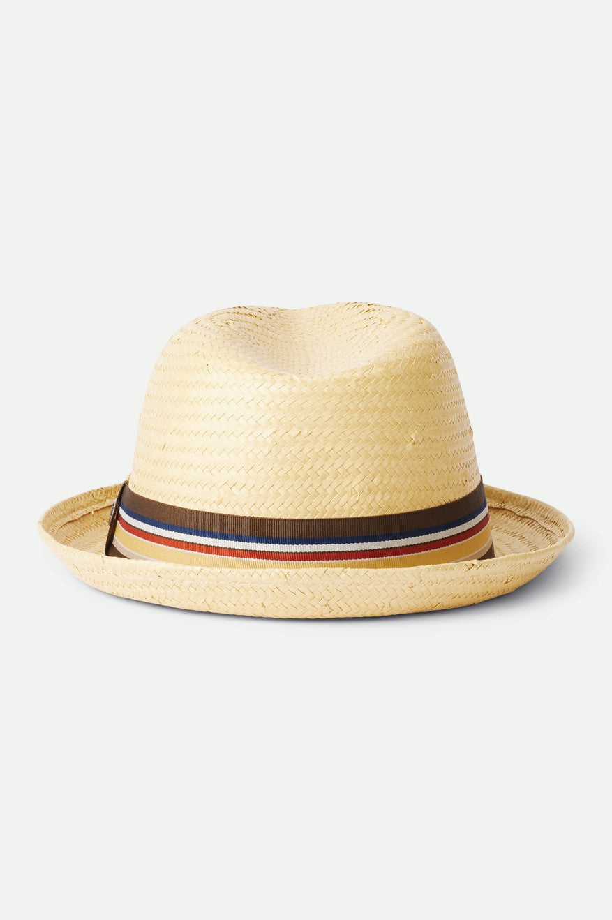 Brixton Castor Straw Fedora フェドーラ レディース ブラウン | GEUPI3758