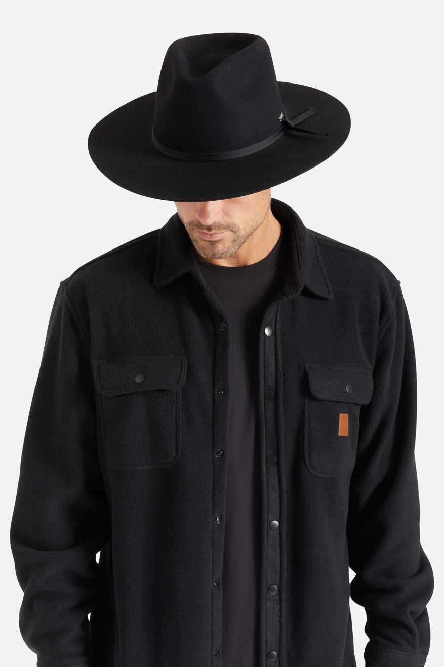 Brixton Cohen Cowboy Hat ハット レディース 黒 | BAFGY8961