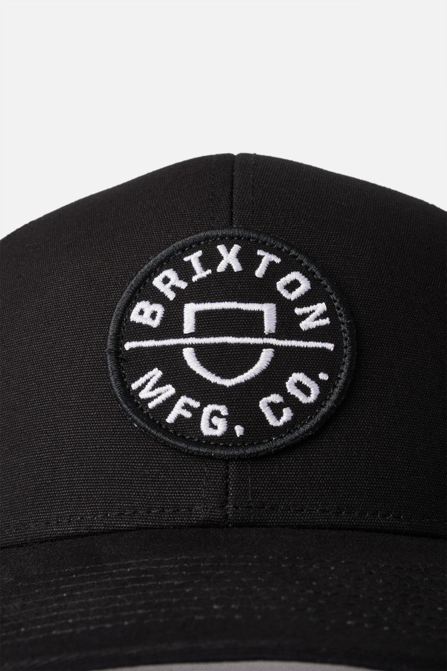 Brixton Crest NetPlus MP Trucker Hat キャップ メンズ 黒 | DQXRE6473