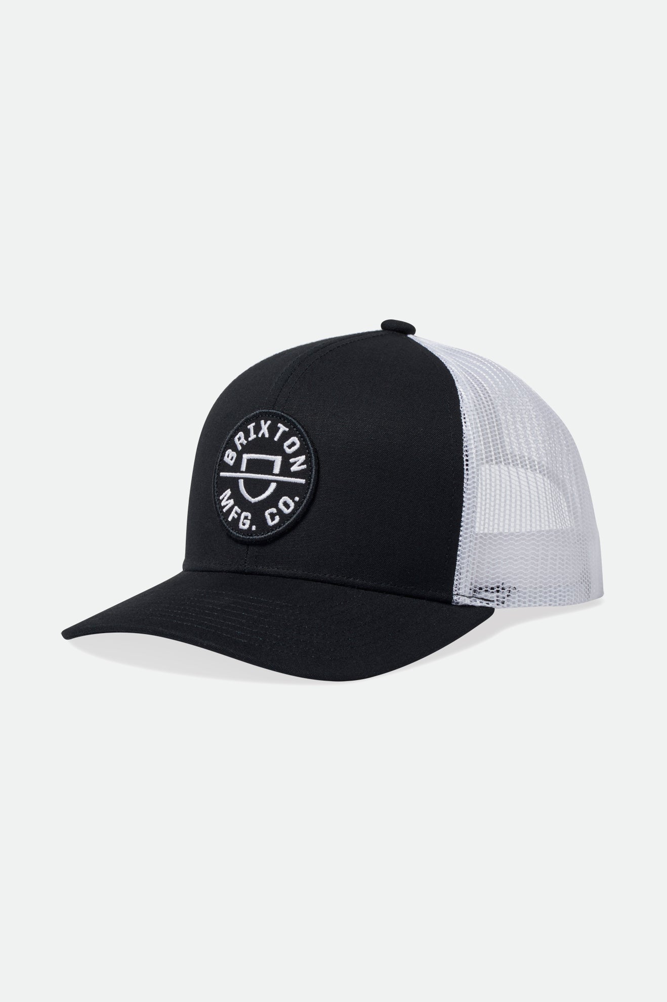 Brixton Crest NetPlus MP Trucker Hat キャップ メンズ 黒 | DQXRE6473