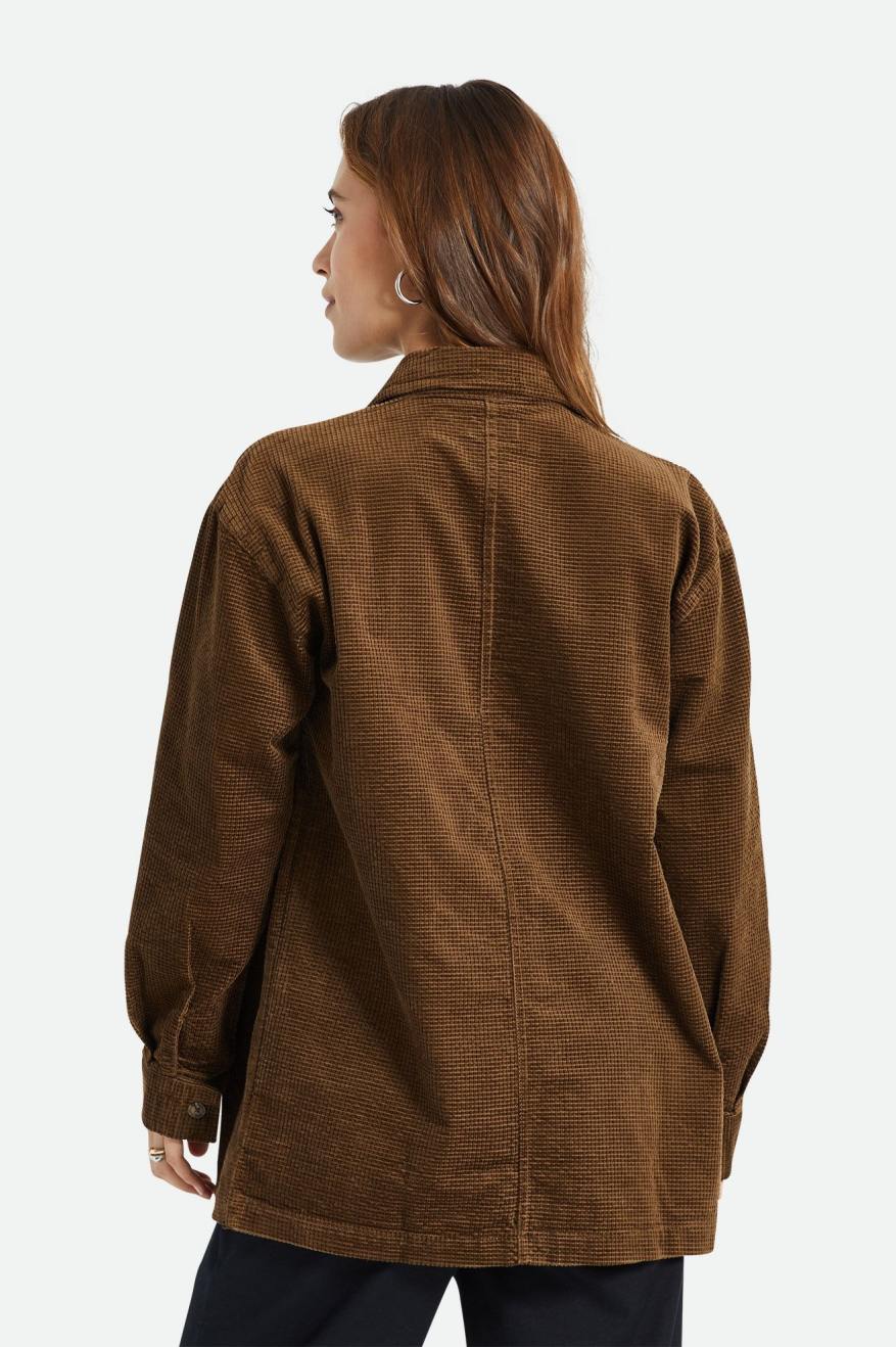 Brixton Dundee Corduroy Overshirt トップス レディース ブラウン | VBEDI8306