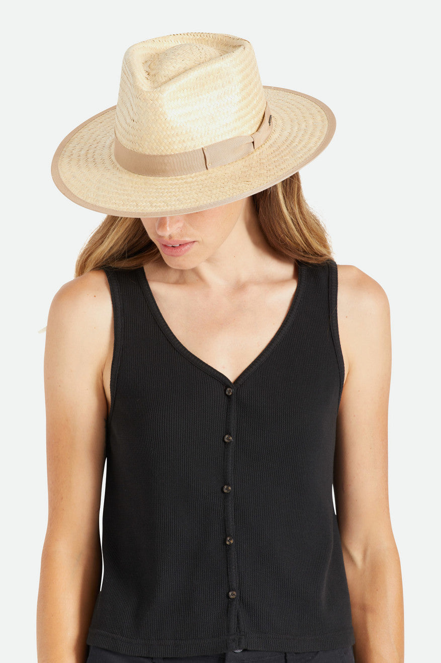 Brixton Jo Short Brim Palmilla ハット レディース ベージュ | MNCXS7364