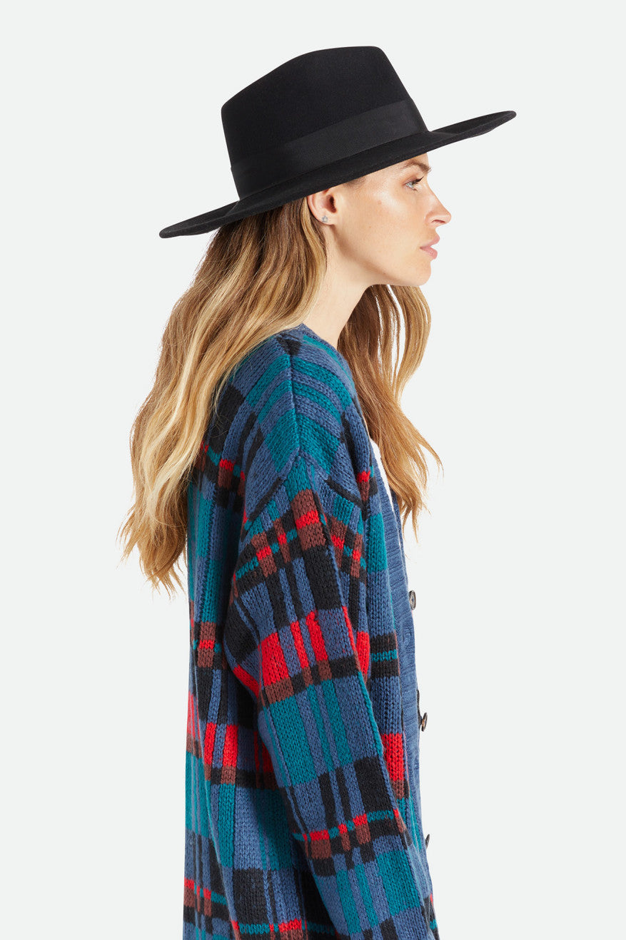 Brixton Joanna Felt Hat ハット レディース 黒 | PQIVS2568