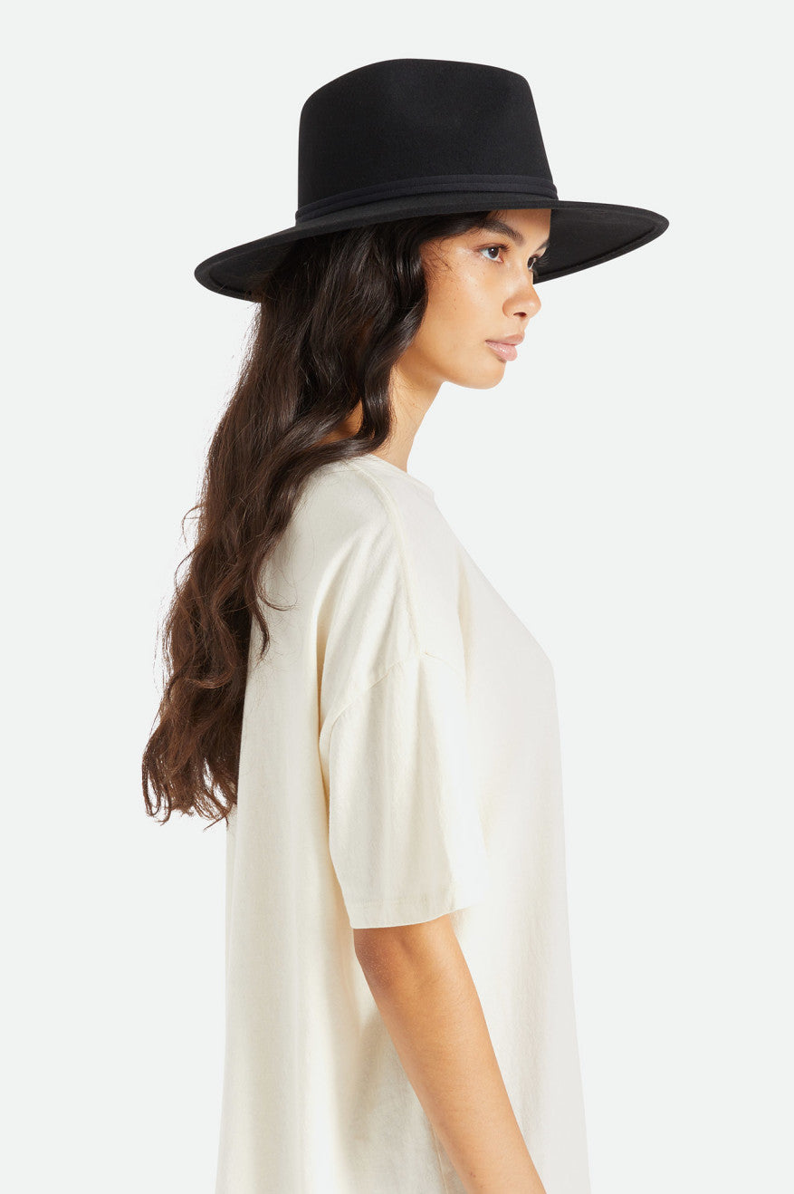 Brixton Joanna Felt Packable Hat ハット レディース 黒 | HXKDN3591