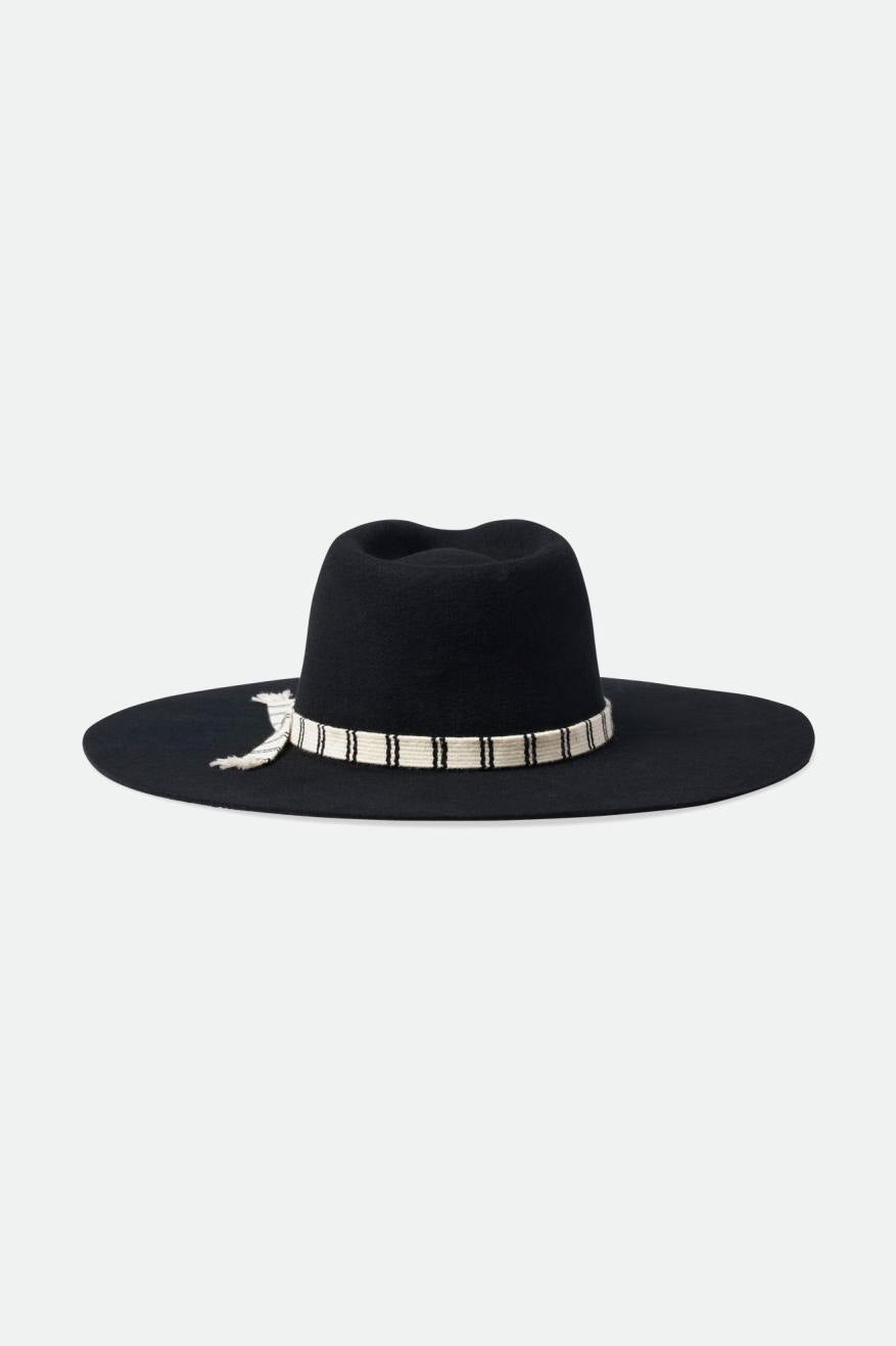 Brixton Leigh Felt Fedora フェドーラ レディース 黒 | XRLQZ3854