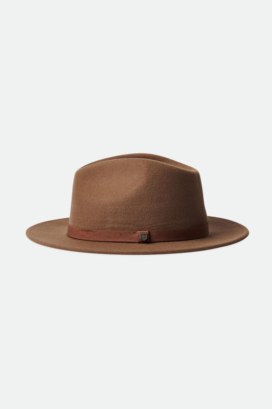 Brixton Messer Packable Fedora フェドーラ レディース ブラウン | PTQIV6128