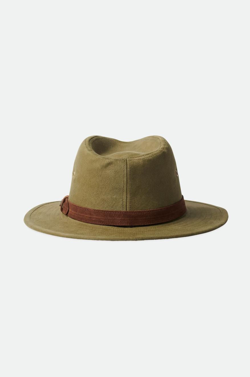 Brixton Messer Utility Adventure Fedora フェドーラ レディース オリーブ | RCESH9475