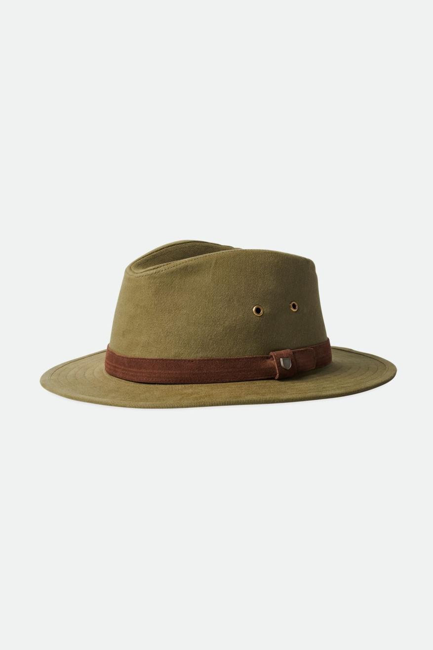 Brixton Messer Utility Adventure Fedora フェドーラ レディース オリーブ | RCESH9475