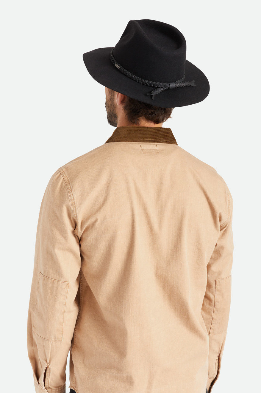 Brixton Messer Western Fedora フェドーラ レディース 黒 | WIHFU5938