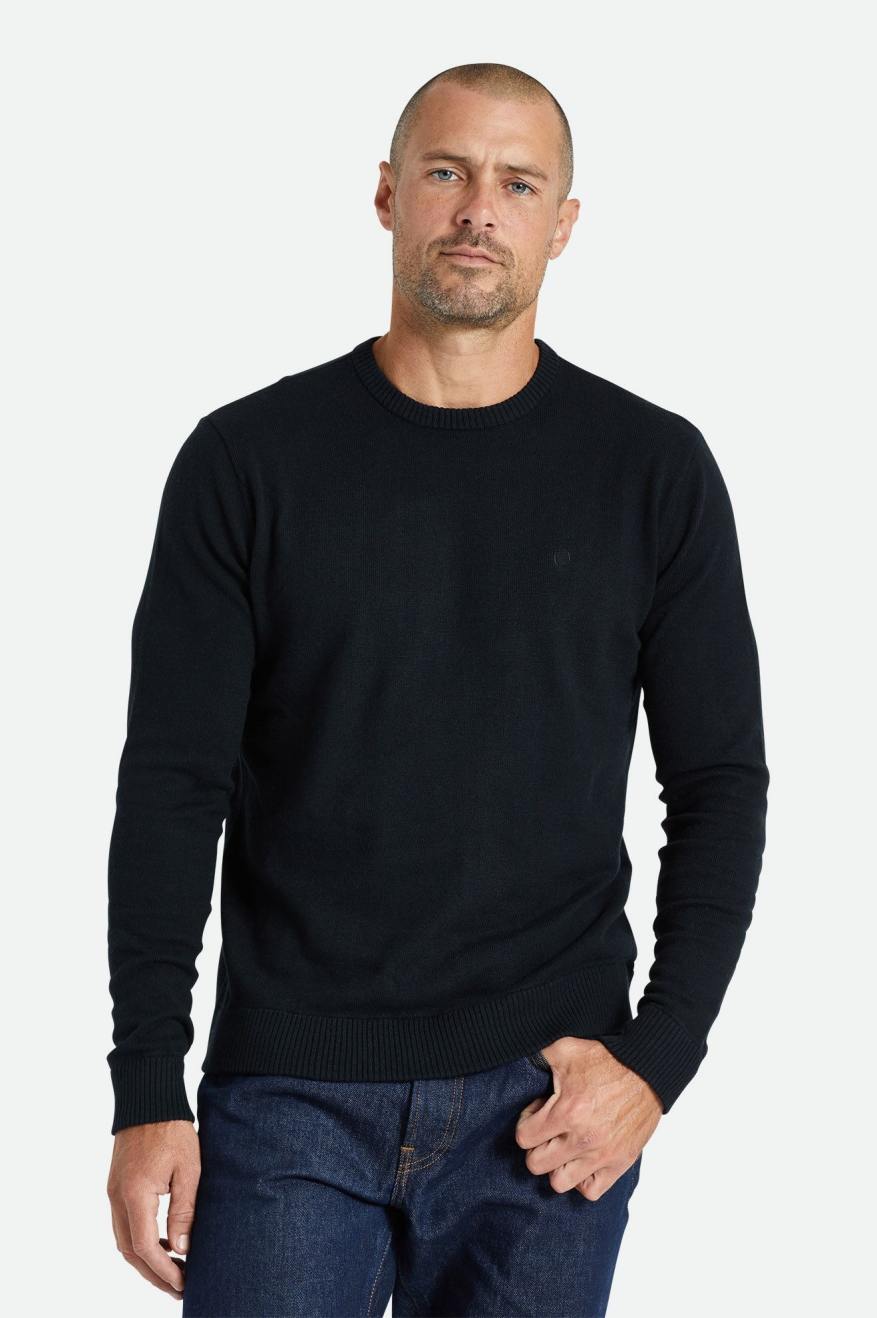 Brixton Reserve Cashmere Sweater ニットウェア メンズ 黒 | QCDLH9730