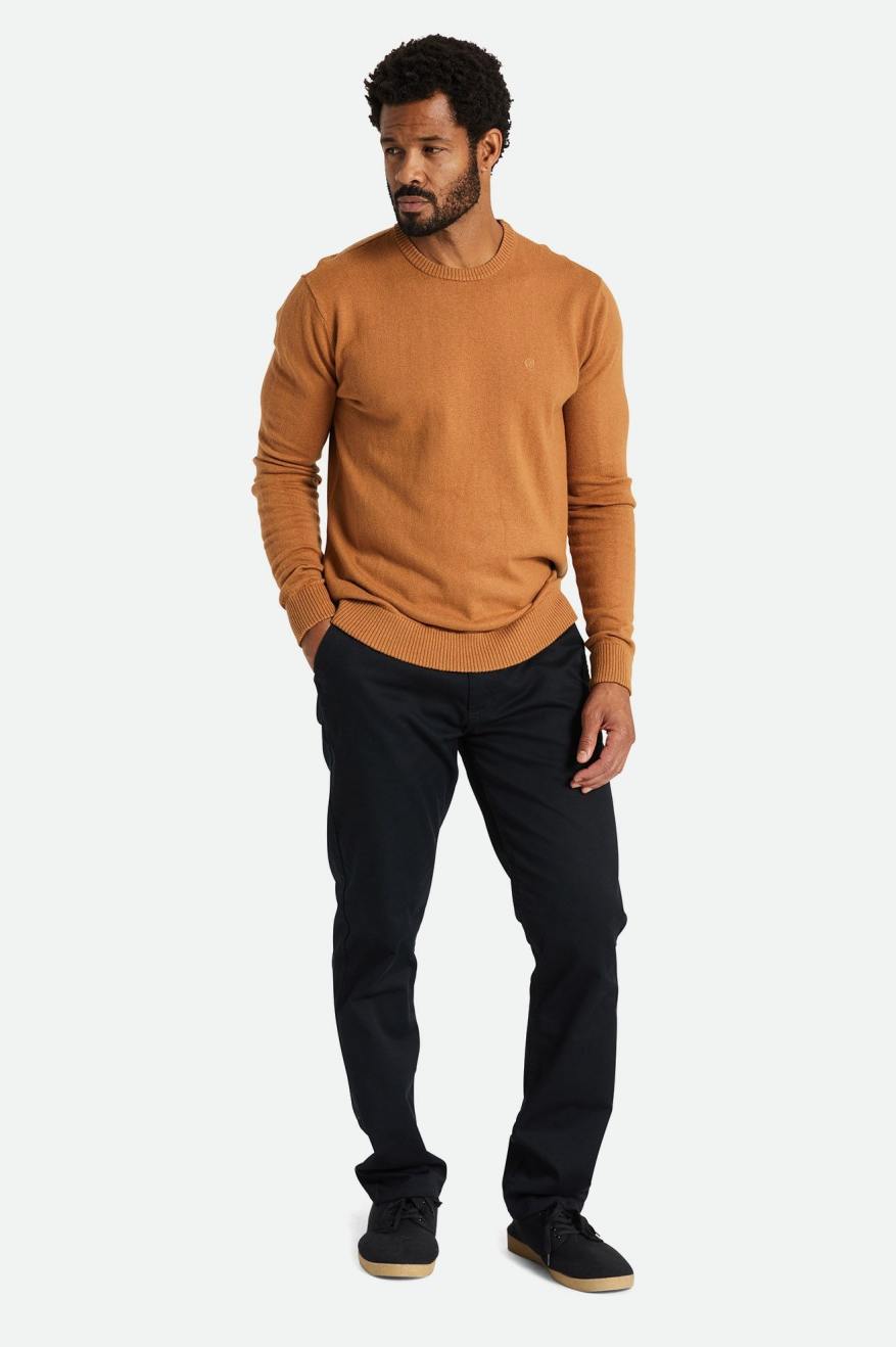 Brixton Reserve Cashmere Sweater ニットウェア メンズ ブラウン | YDAVX9348