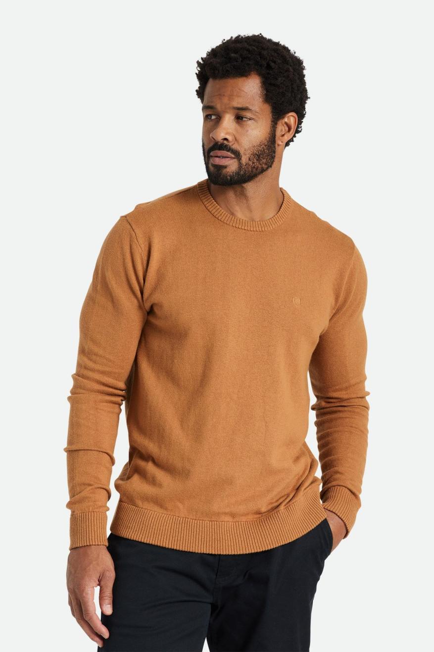 Brixton Reserve Cashmere Sweater ニットウェア メンズ ブラウン | YDAVX9348