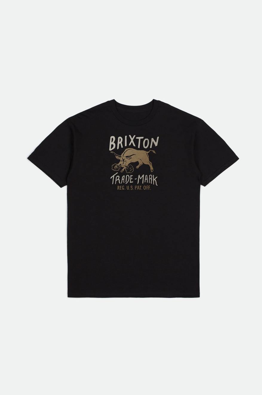 Brixton Roxboro S/S Standard トップス メンズ 黒 | FHYPN6974