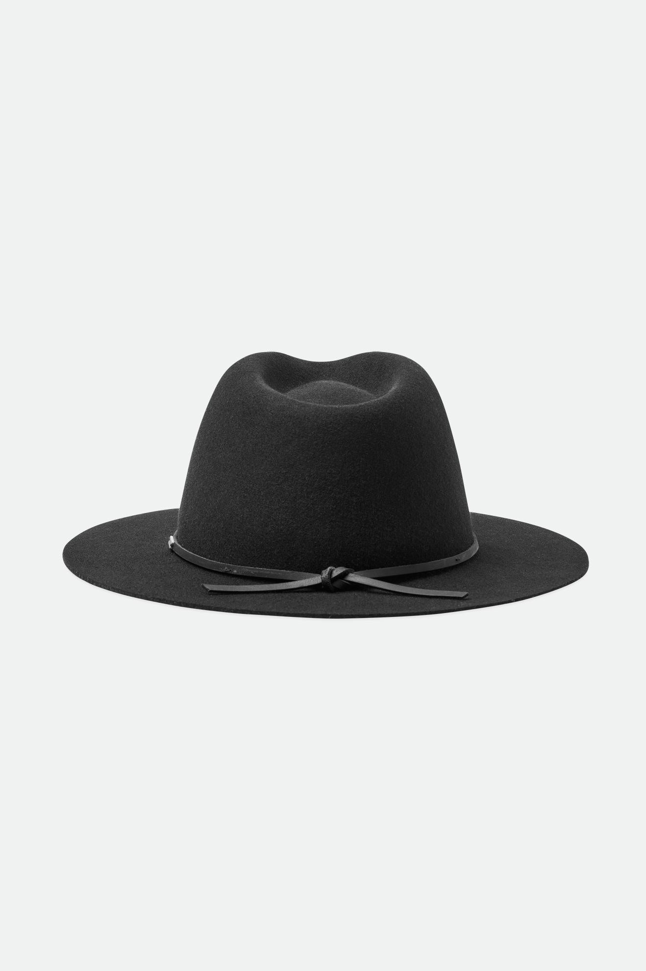 Brixton Wesley Fedora フェドーラ レディース 黒 | XZKWQ5416