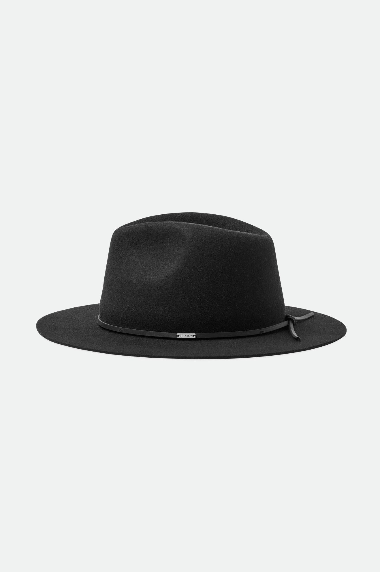 Brixton Wesley Fedora フェドーラ レディース 黒 | XZKWQ5416