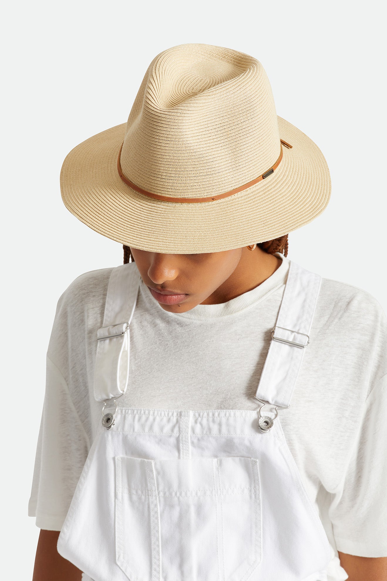 Brixton Wesley Packable Fedora ストローハット レディース ブラウン | LCSHK6532