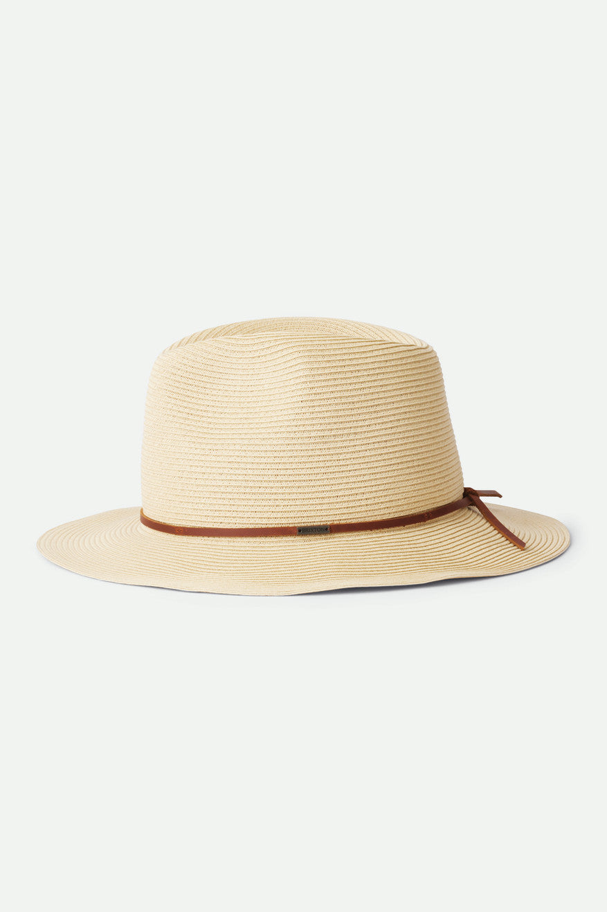 Brixton Wesley Packable Fedora ストローハット レディース ブラウン | LCSHK6532