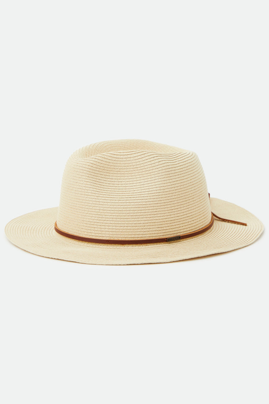 Brixton Wesley Packable Fedora ストローハット レディース ブラウン | LCSHK6532