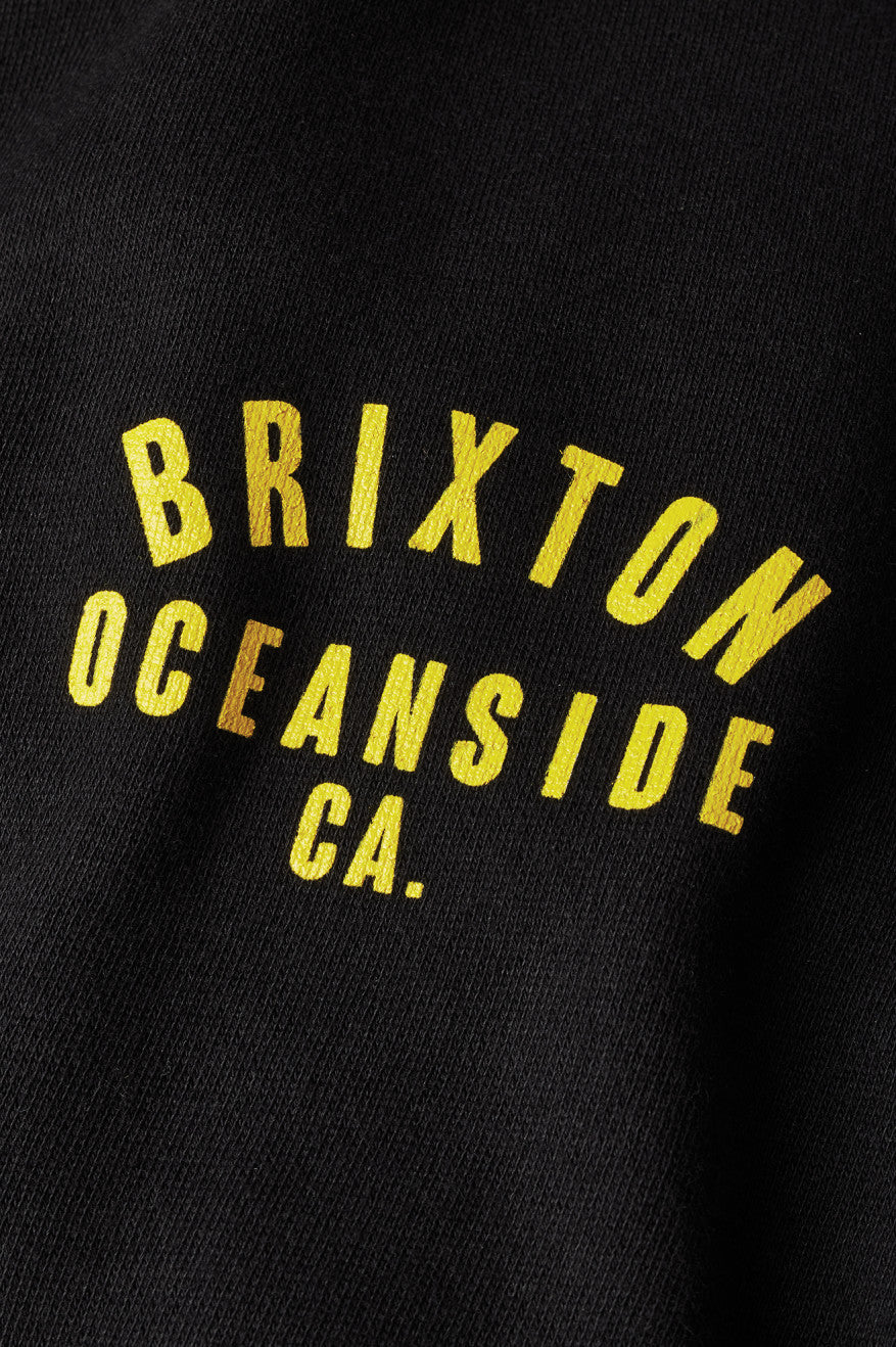 Brixton Woodburn Oceanside Fleece パーカー メンズ 黒 ゴールド | AIHPN0539