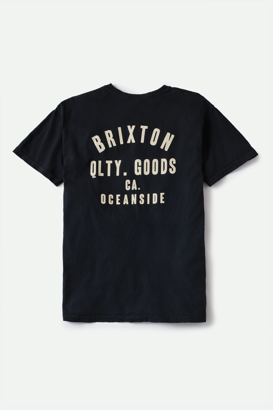 Brixton Woodburn Oceanside S/S Standard トップス メンズ 黒 白 | DMJLB6918