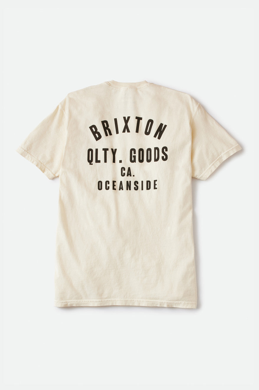 Brixton Woodburn Oceanside S/S Standard トップス メンズ Weiß 黒 | VYGDW1578